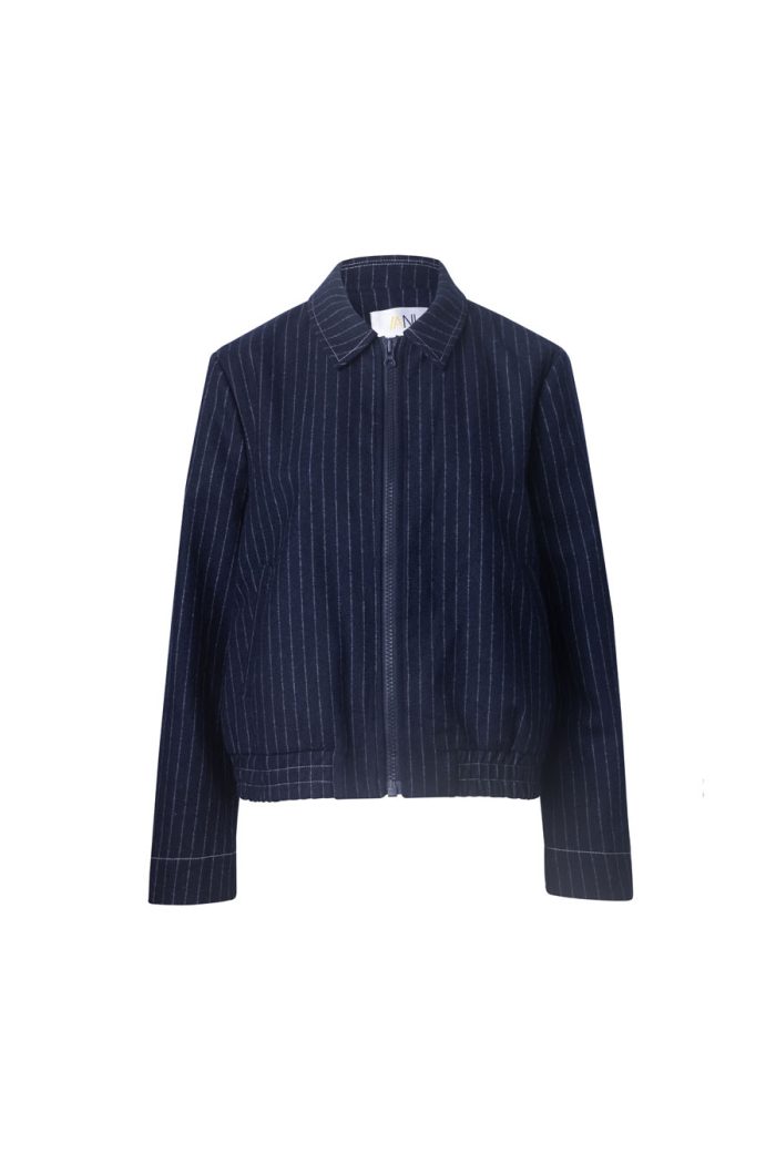 Striped wool jacket