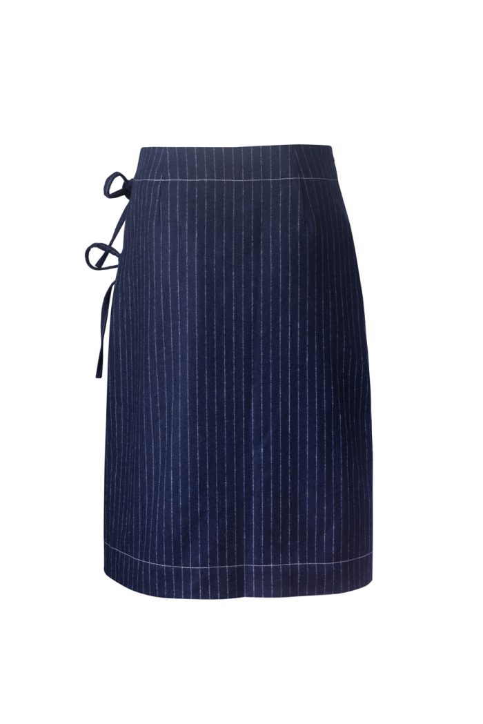 Striped wool wrap skirt - 图片 3