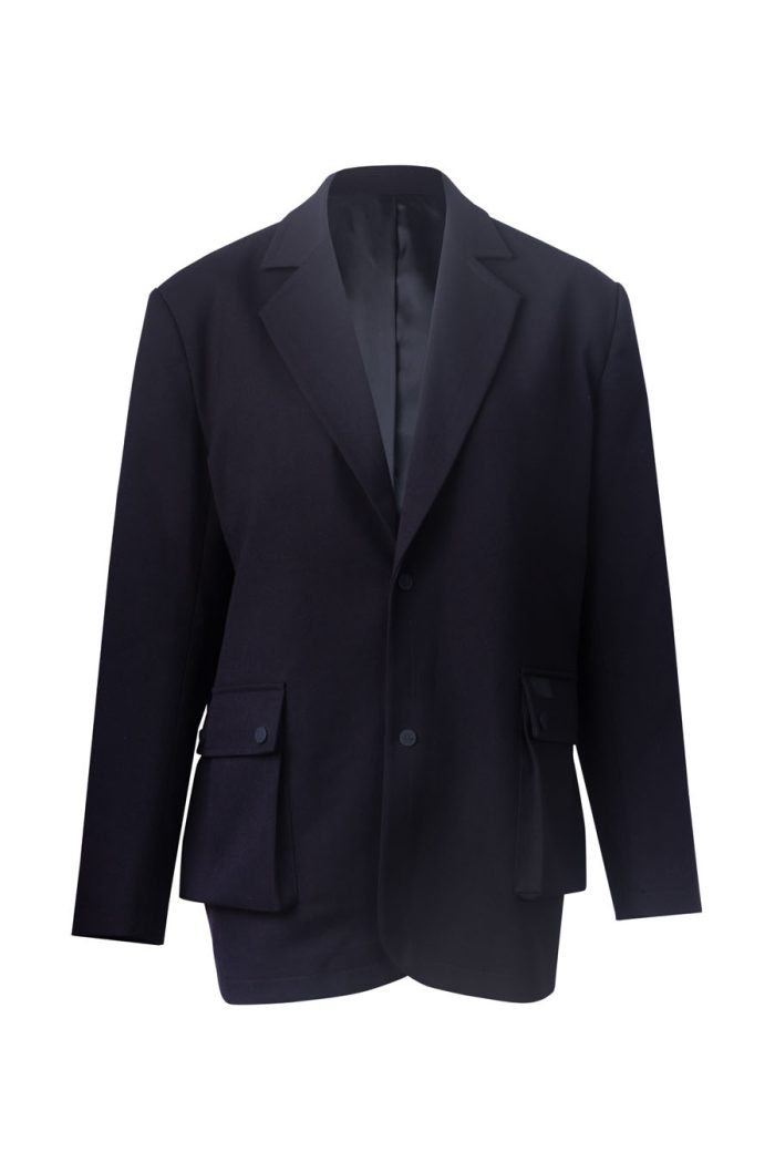 Casual blazer with elastane